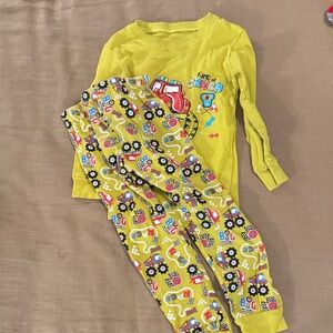 Kids Monster Truck Pajama Set - Yellow